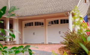 Garage door of a house