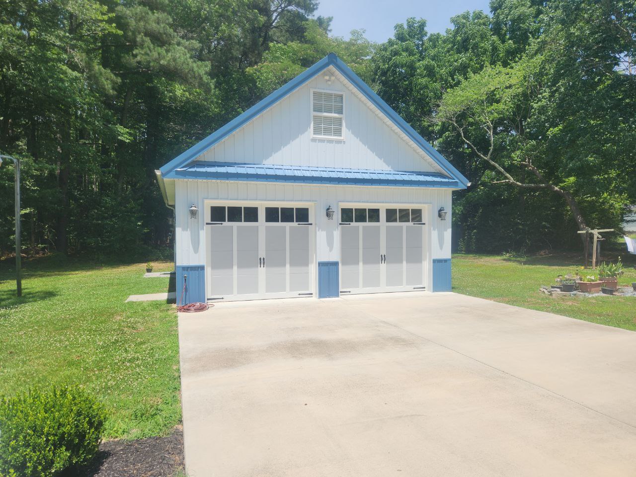 a garage with perfect garage door balance